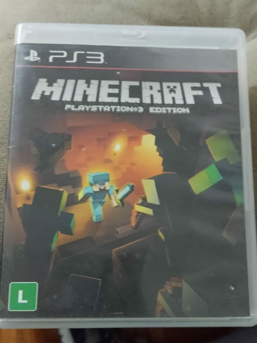 jogo Minecraft Ps3 na caixa sem encartes em otimo estad