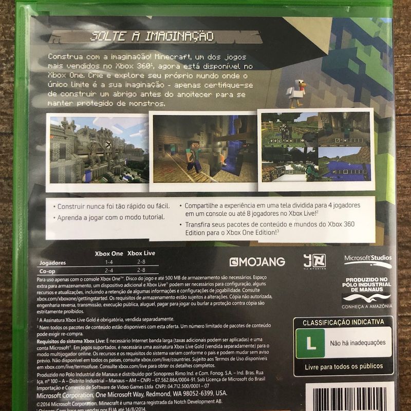 Jogo Minecraft Xbox 360 Edition - Original | Jogo de Computador Microsoft  Usado 34346085 | enjoei