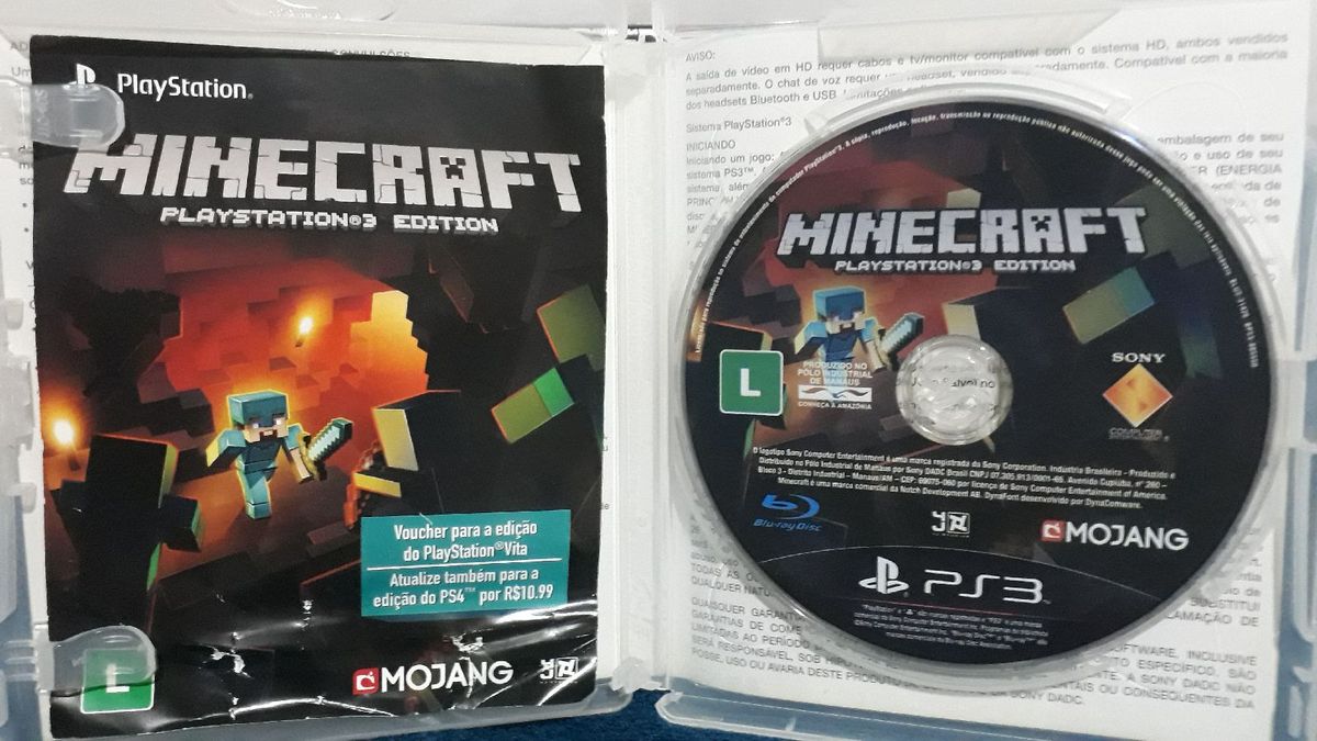 Minecraft Ps3 Playstation Edition Pt-Br Desbloqueio Hen Instalar