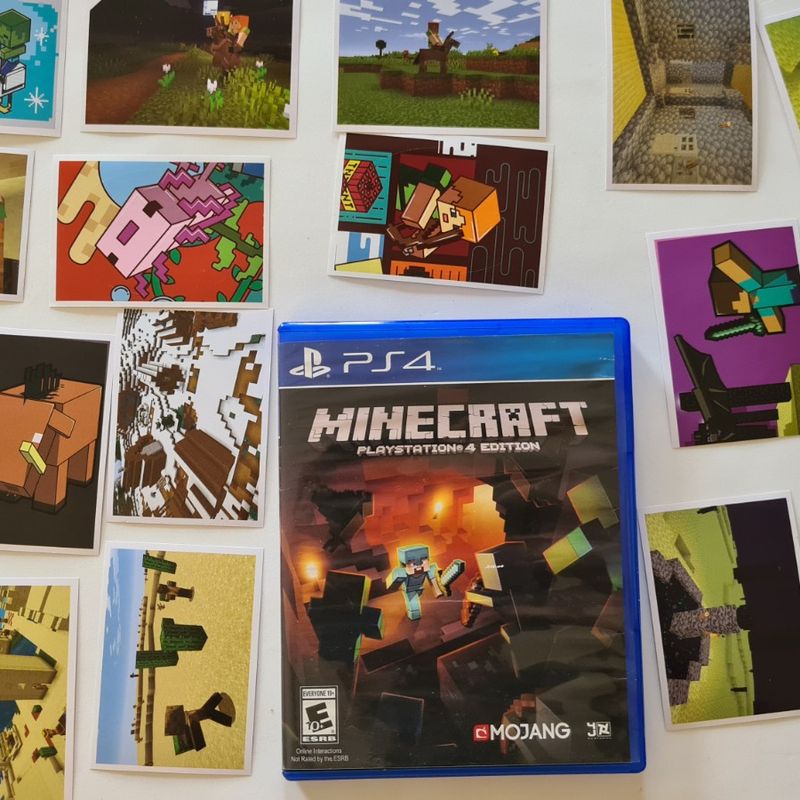 Minecraft Ps4 + 21 Figurinhas  Jogo de Videogame Ps4 Nunca Usado