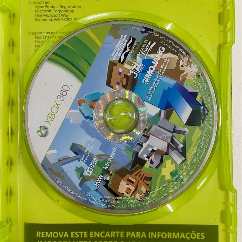 Minecraft Xbox 360 (Midia Fisica), Na Caixinha Orig. Verde, Jogo de  Videogame Xbox360 Usado 82815152
