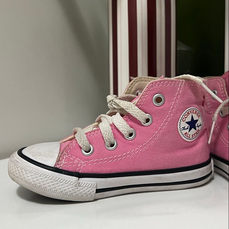 Mini All Star Converse Rosa Tamanho 21 Converse Usado 110335316 enjoei