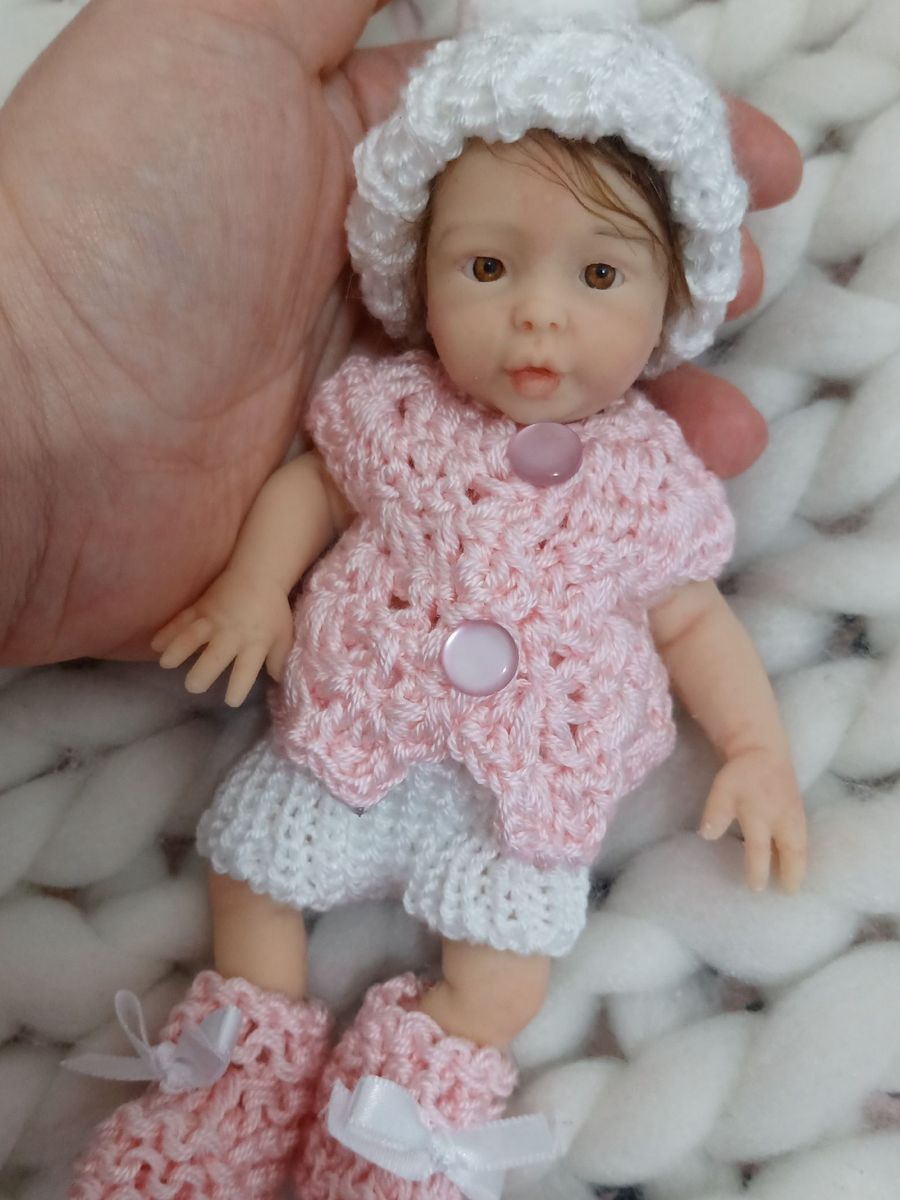 Mini Bebe Reborn Silicone Solido 18 Cm Brinquedo Atelie Criando Anjos By Daniela Leal Nunca Usado Enjoei