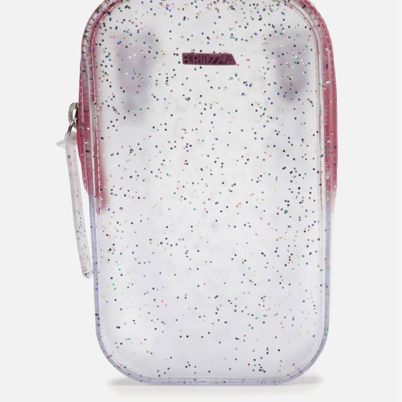 Mini Bolsa Transparente Glitter Porta Celular Arezzo Bolsa de