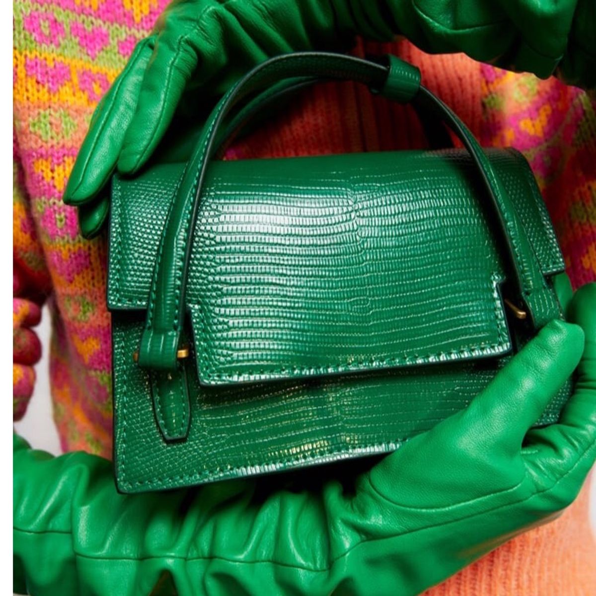 Mini City Bag Verde Zara Bolsa de Ombro Feminina Zara Nunca Usado