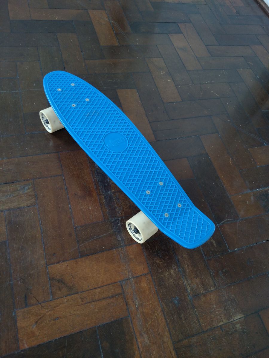 Mini Cruiser Skate Crème Original Azul com Rosa Claro Item p/ Esporte