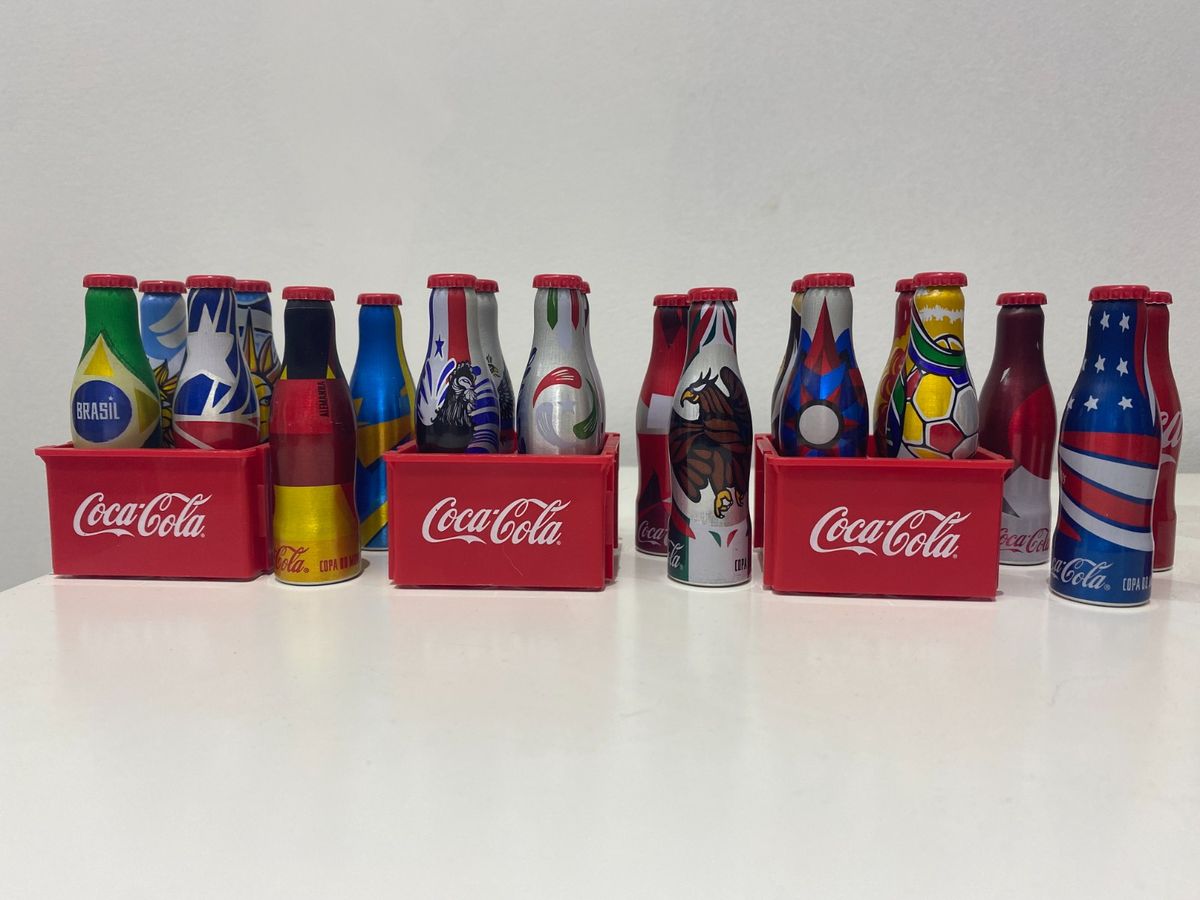Mini Garrafinhas Cocacola Edição Copa do