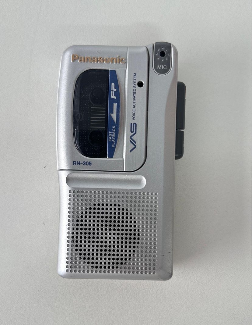 Mini Gravador de Voz Portátil Antigo Minicassette Recorder Panasonic Rn ...