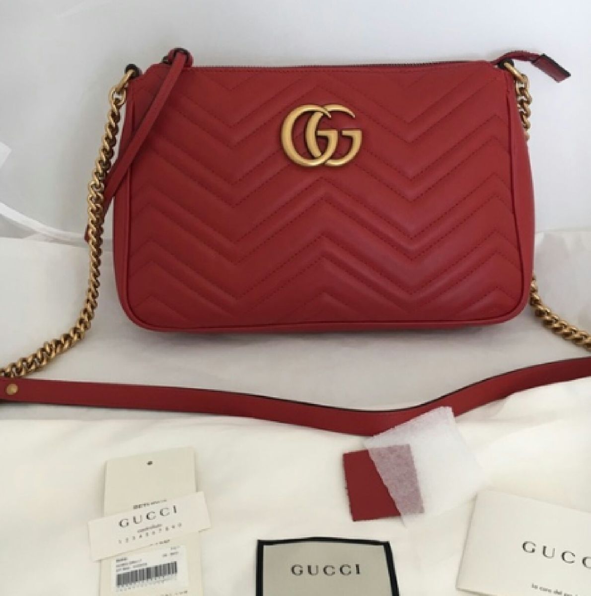 Mini Gucci Marmont Original Bolsa de Ombro Feminina Mini Gucci Marmont Original Bolsa de Ombro Feminina