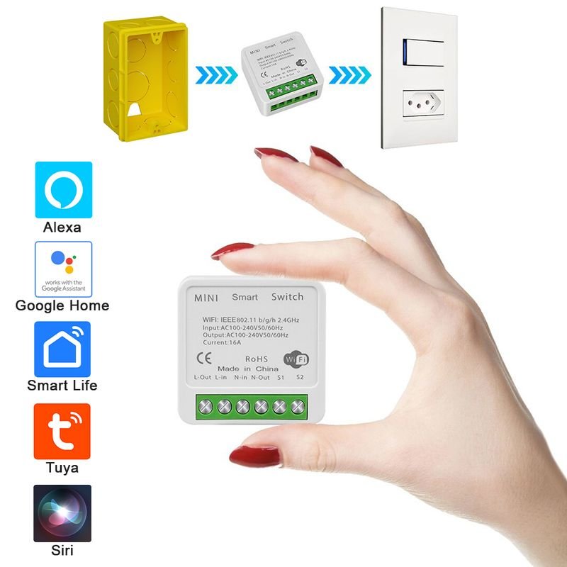 Mini Smart Switch Interruptor WiFi Inteligente Tuya Smart