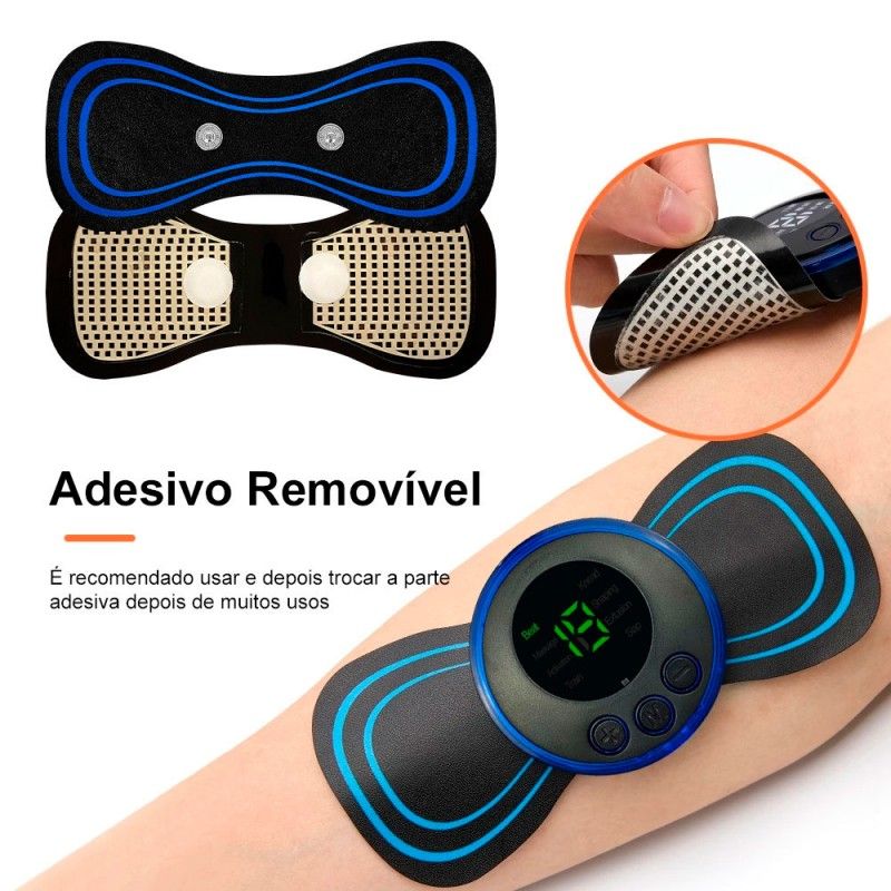 Mini Massageador Elétrico Recarregável Para Alívio De Dor Muscular