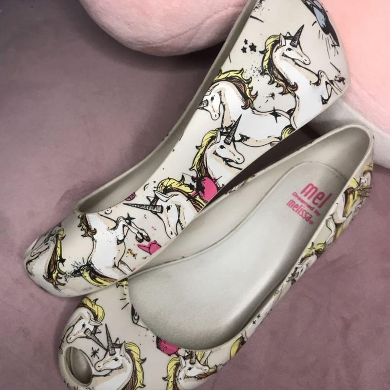 Sapatilha melissa unicornio store infantil