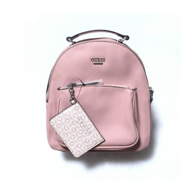 Mini Mochila Rosa Porta Cart es Monograma Guess Mochila