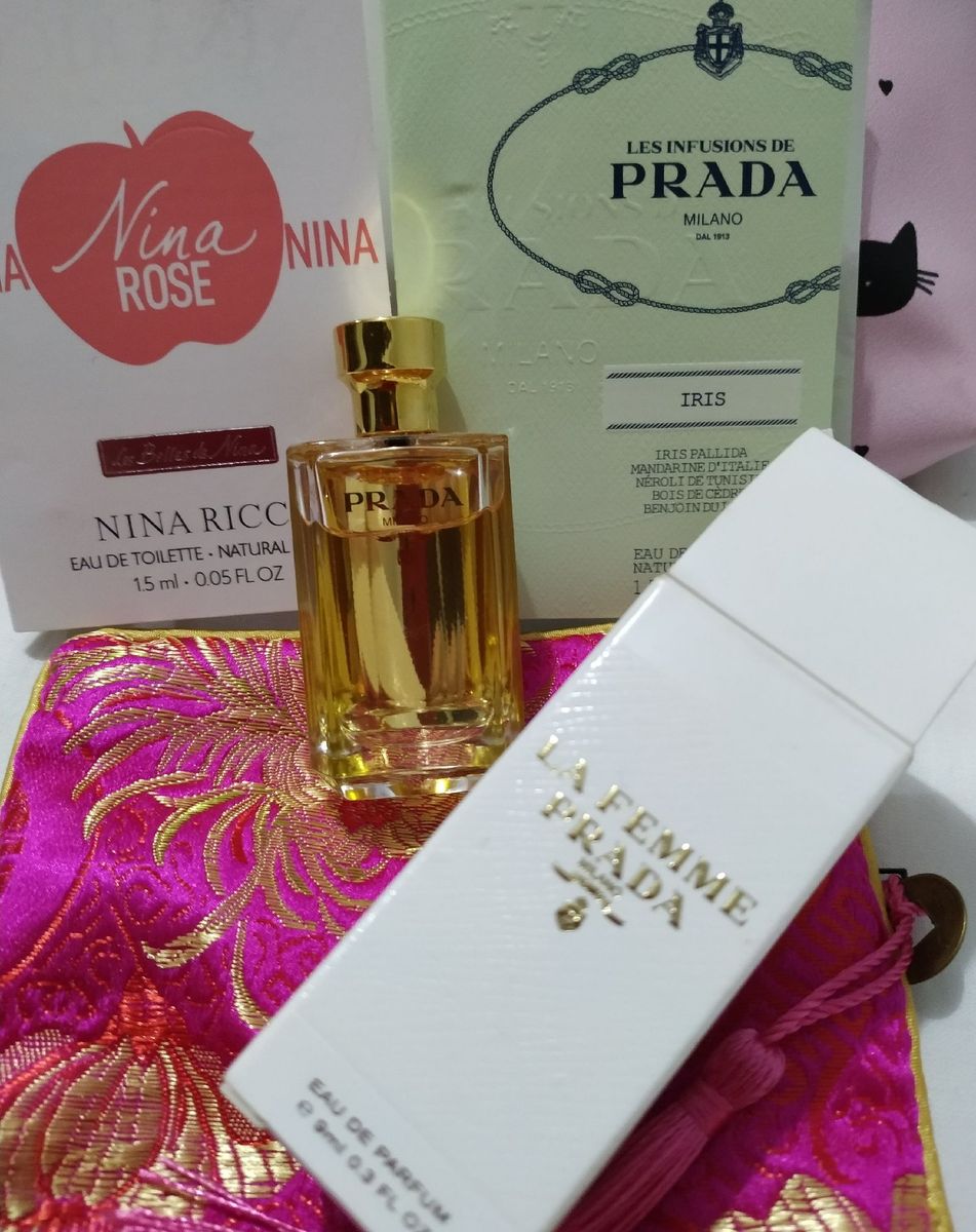 Mini Perfume Prada La Femme e Mais 2 Amostras de Nina Ricci e Prada ...