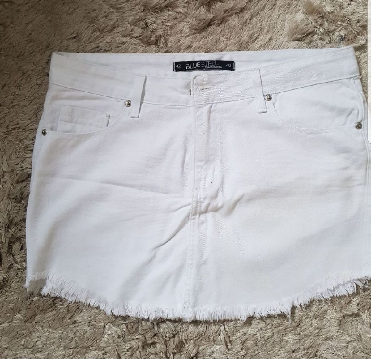 saias branca jeans