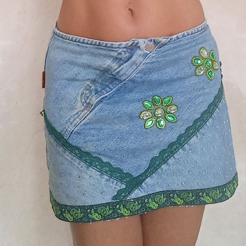 Saia 2024 customizada jeans