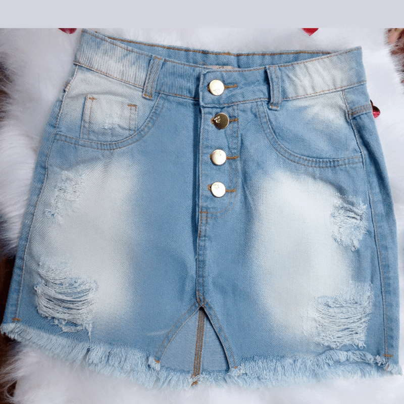 Saia jeans hot sale customizado