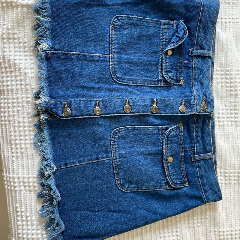 Mini Saia Jeans Marisa Marisa Usado 110497553 enjoei