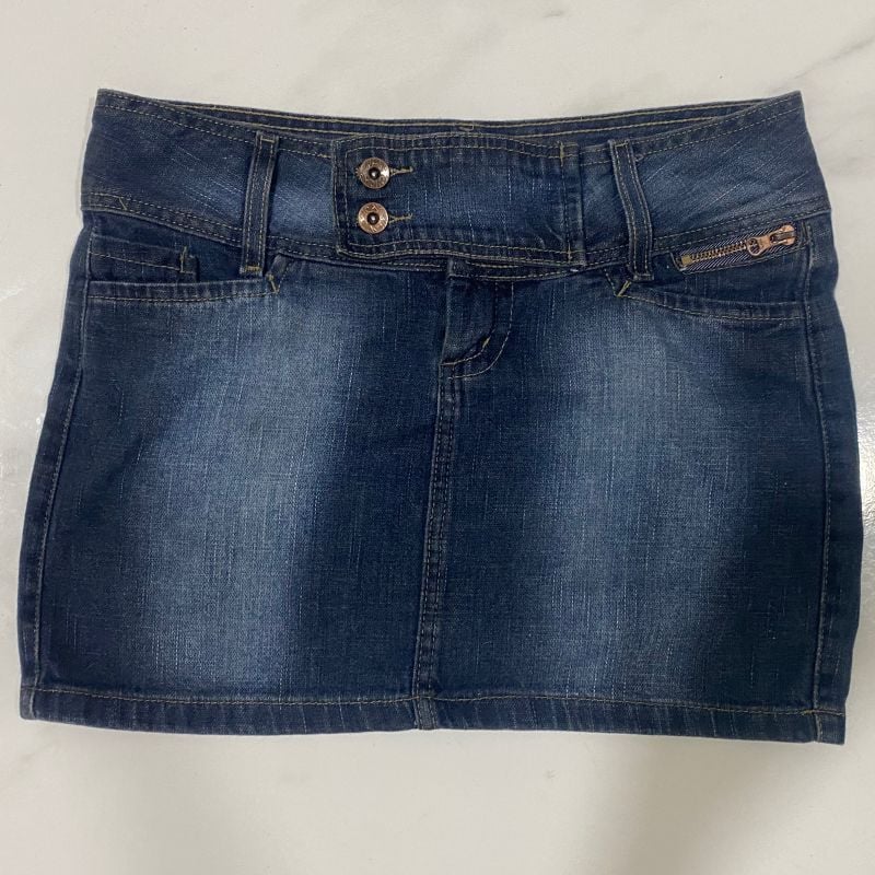 Mini Saia Jeans Marisa Vintage Retro Y2k Saia Feminina Marisa