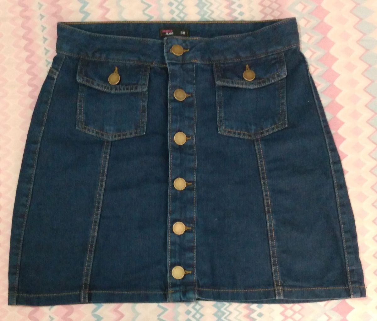 short saia jeans marisa