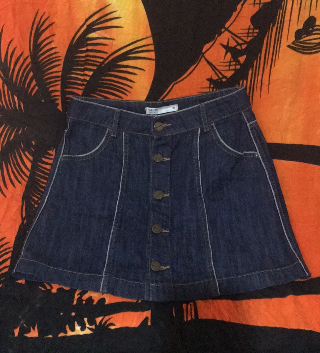 mini saia jeans renner
