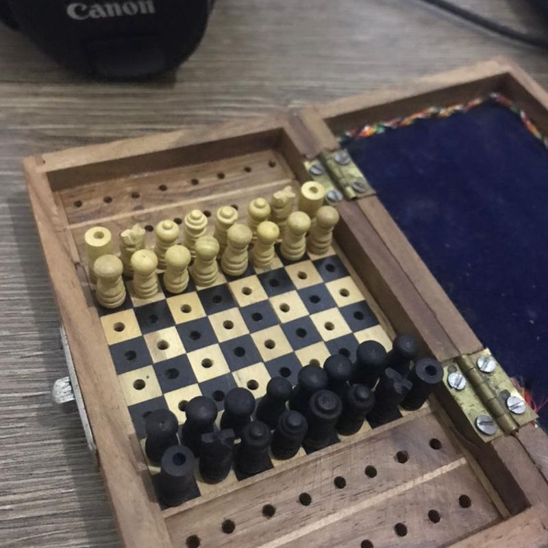 Mini portátil placa de xadrez madeira luxo acessórios do jogo tabuleiro de  xadrez antigo entretenimento spelletjes jeux jogos de mesa ed50zm -  AliExpress