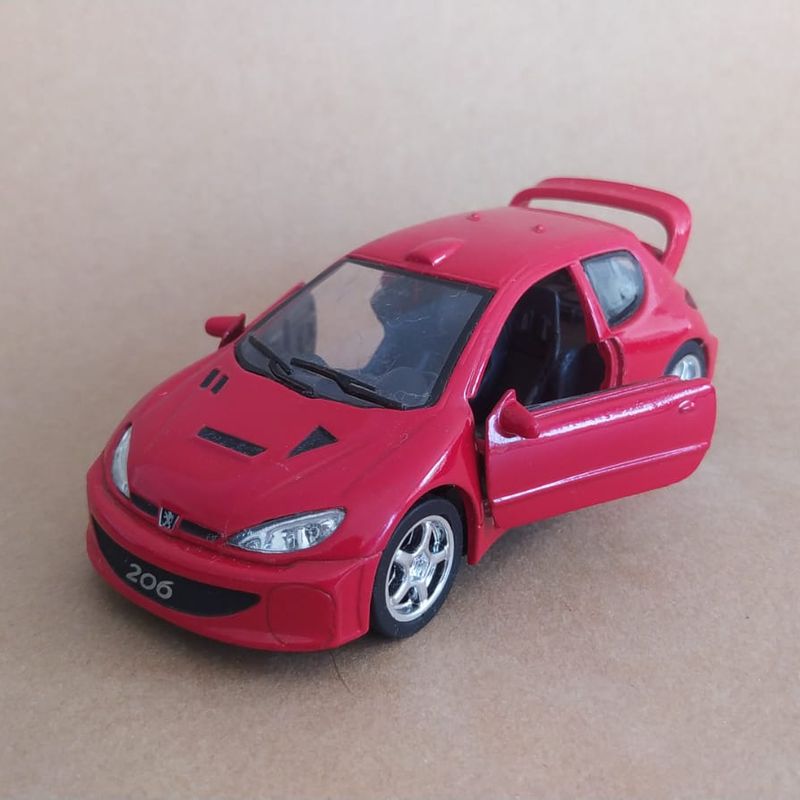 Miniatura Carrinho de Ferro Peugeot 206 Wrc | Mj136 | Saico Usado