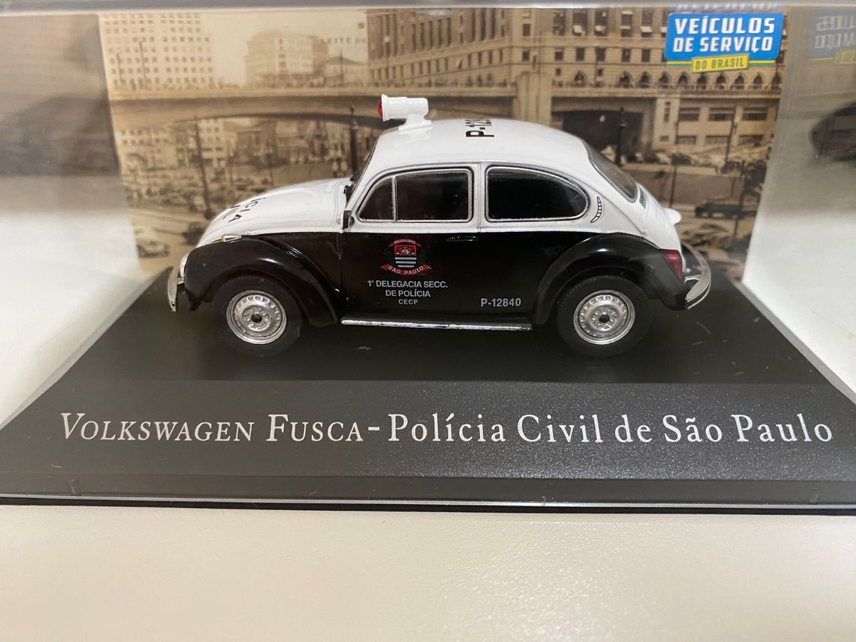 Civil ミニカー Fusca Polícia Volkswagen