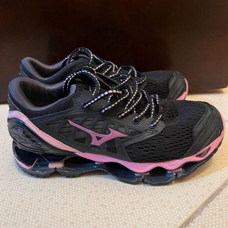 Mizuno Wave Prophecy 9 Preto e Rosa T nis Feminino Mizuno Usado