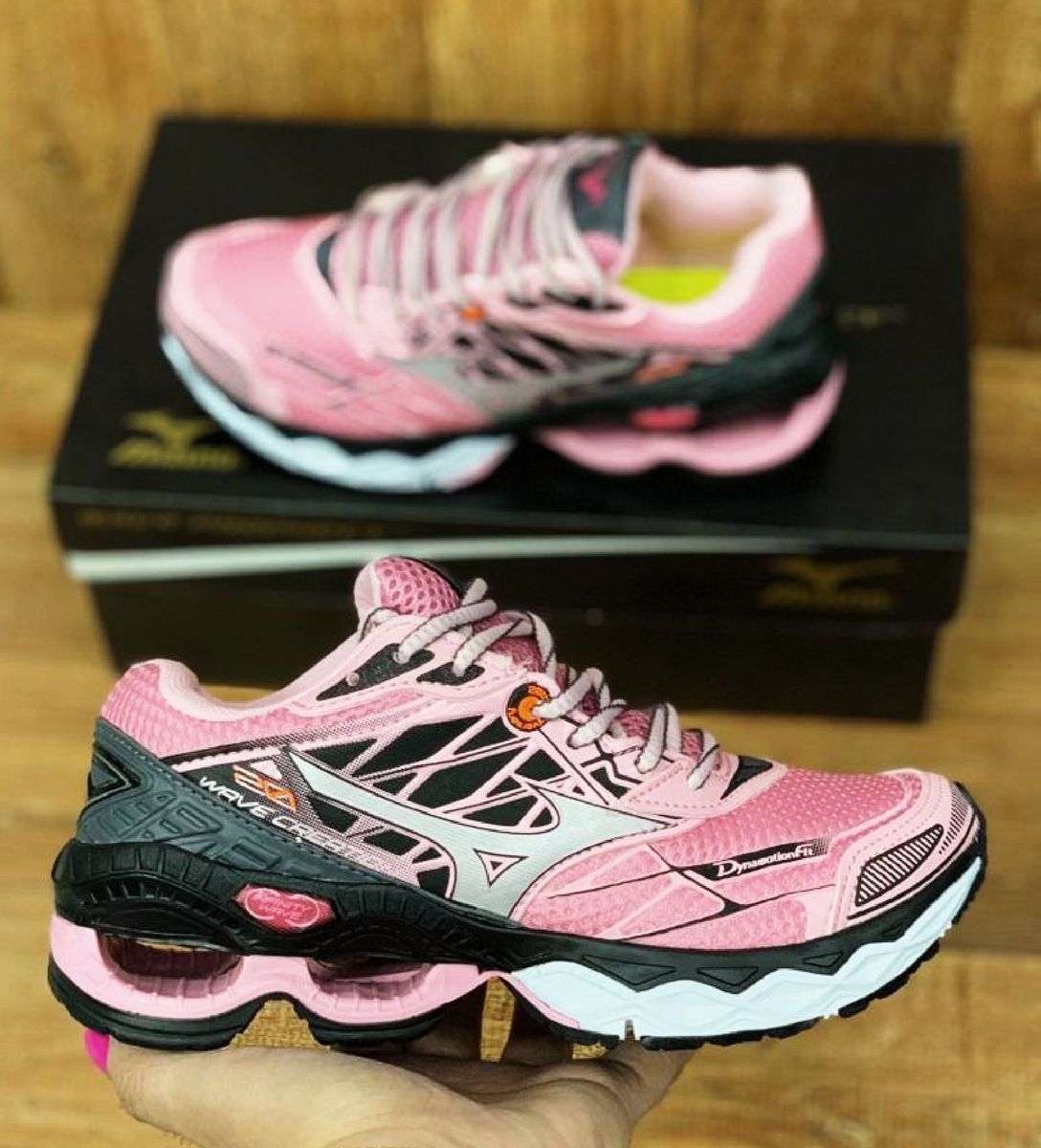 tenis mizuno wave rosa