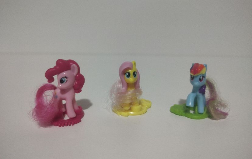 Mlp - Kinderovo - Fluttershy/pinkie Pie/raibow Dash. | Brinquedo My ...
