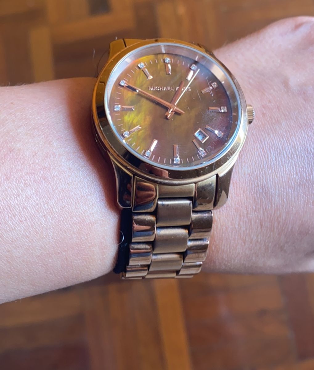 relogio michael kors feminino bronze