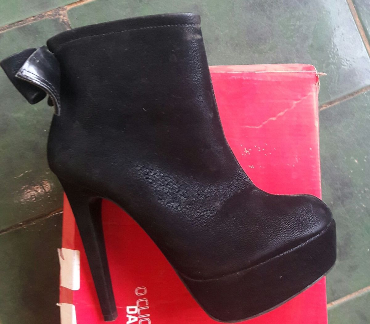 bota meia pata salto alto
