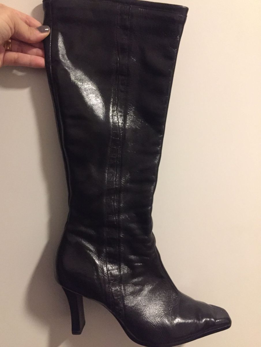 bota cano alto preta salto grosso