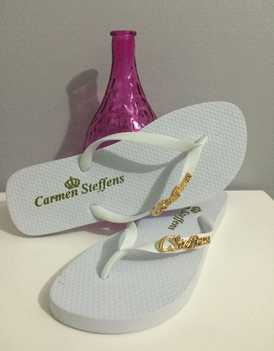chinelo branco carmen steffens