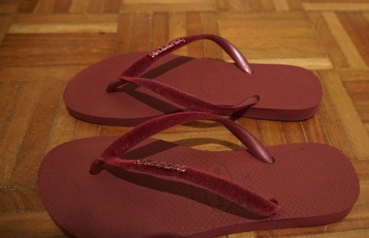 chinelo havaianas de veludo