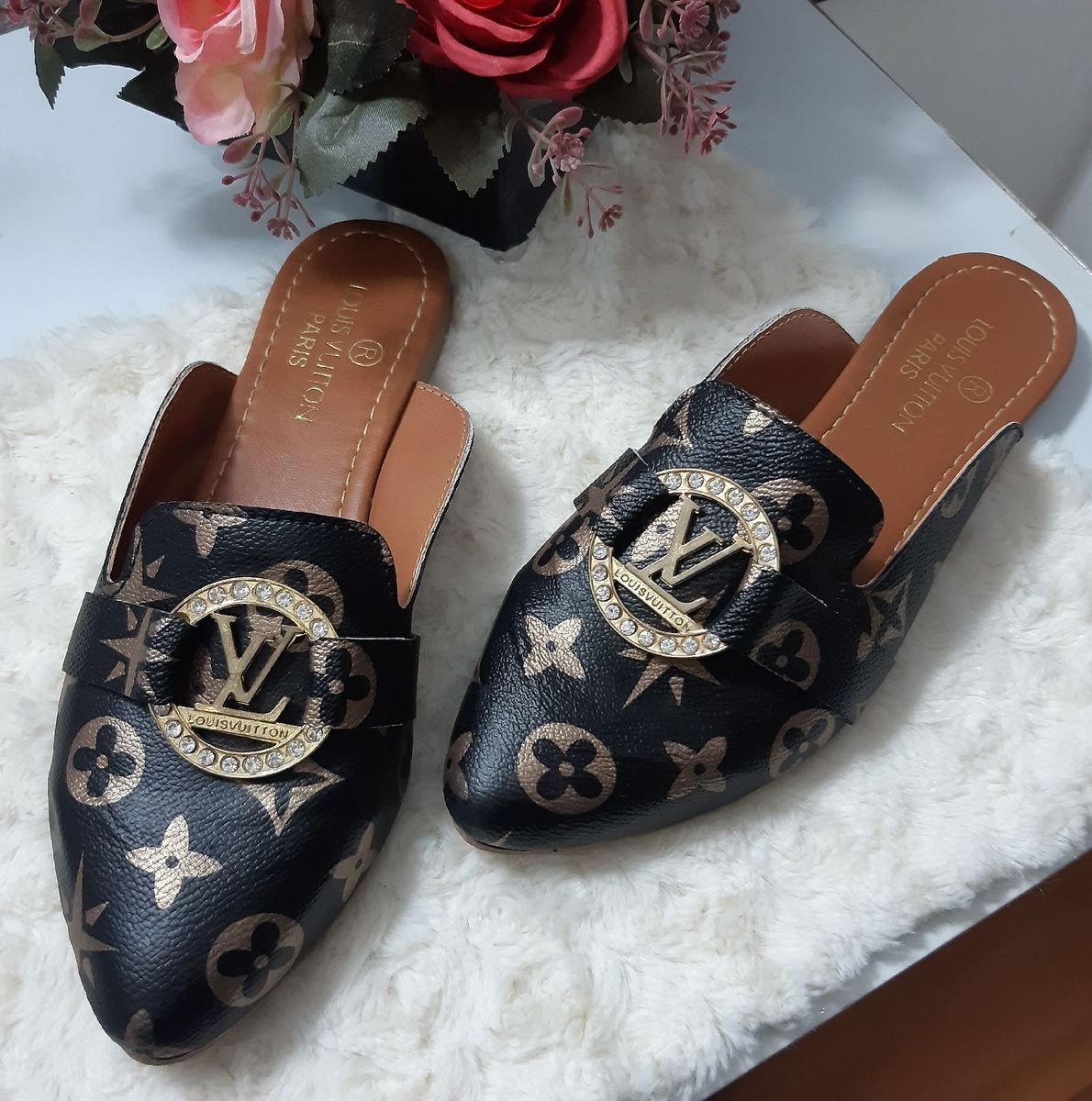 sandalia louis vuitton feminina