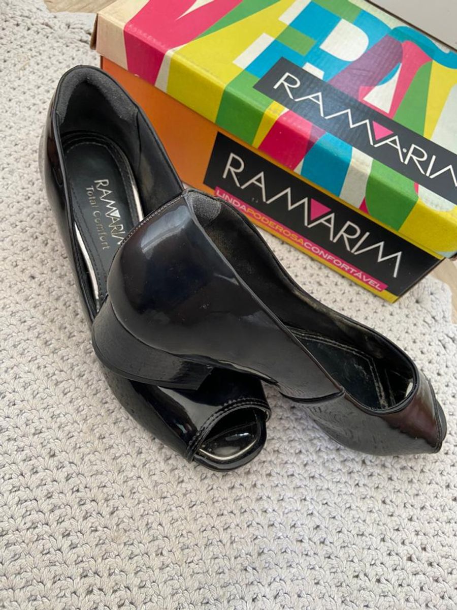 peep toe ramarim total confort