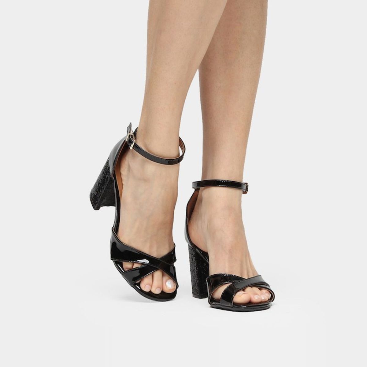 sandalia vizzano salto com glitter