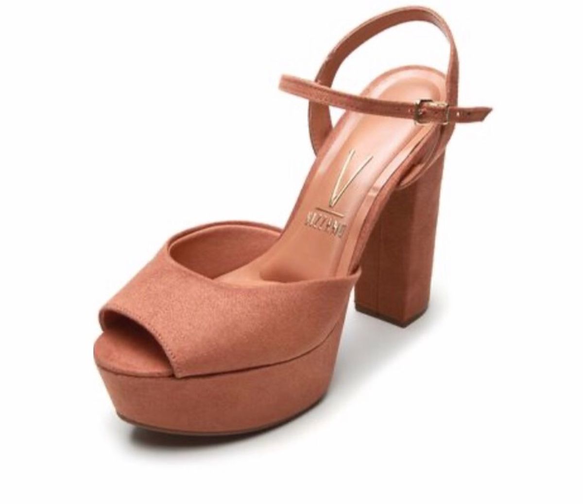 sandalia salto grosso nude vizzano