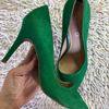 scarpin verde bandeira arezzo