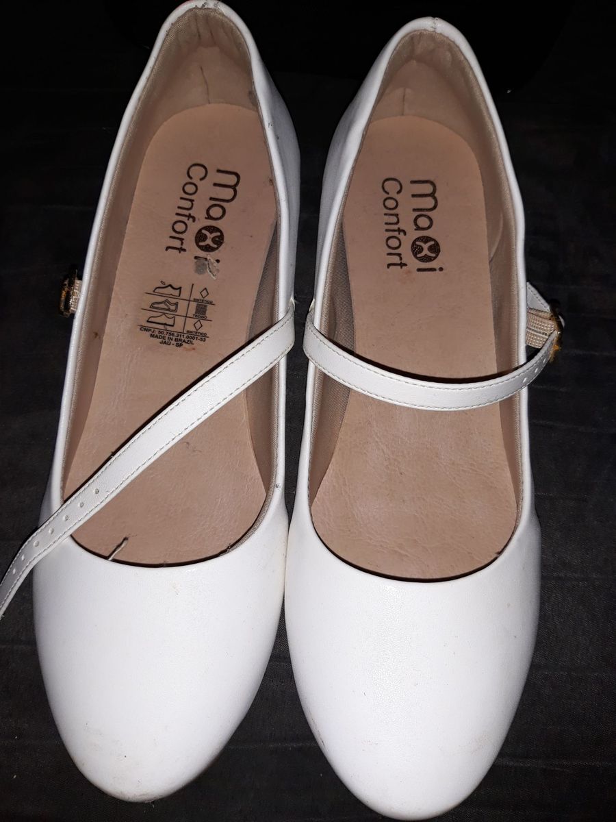 max confort sapatos branco