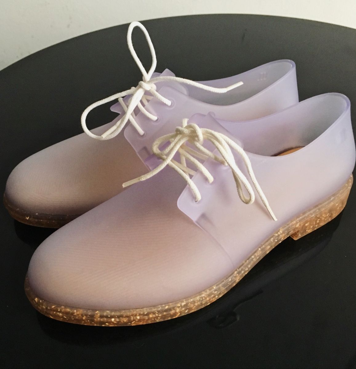 sapato transparente melissa