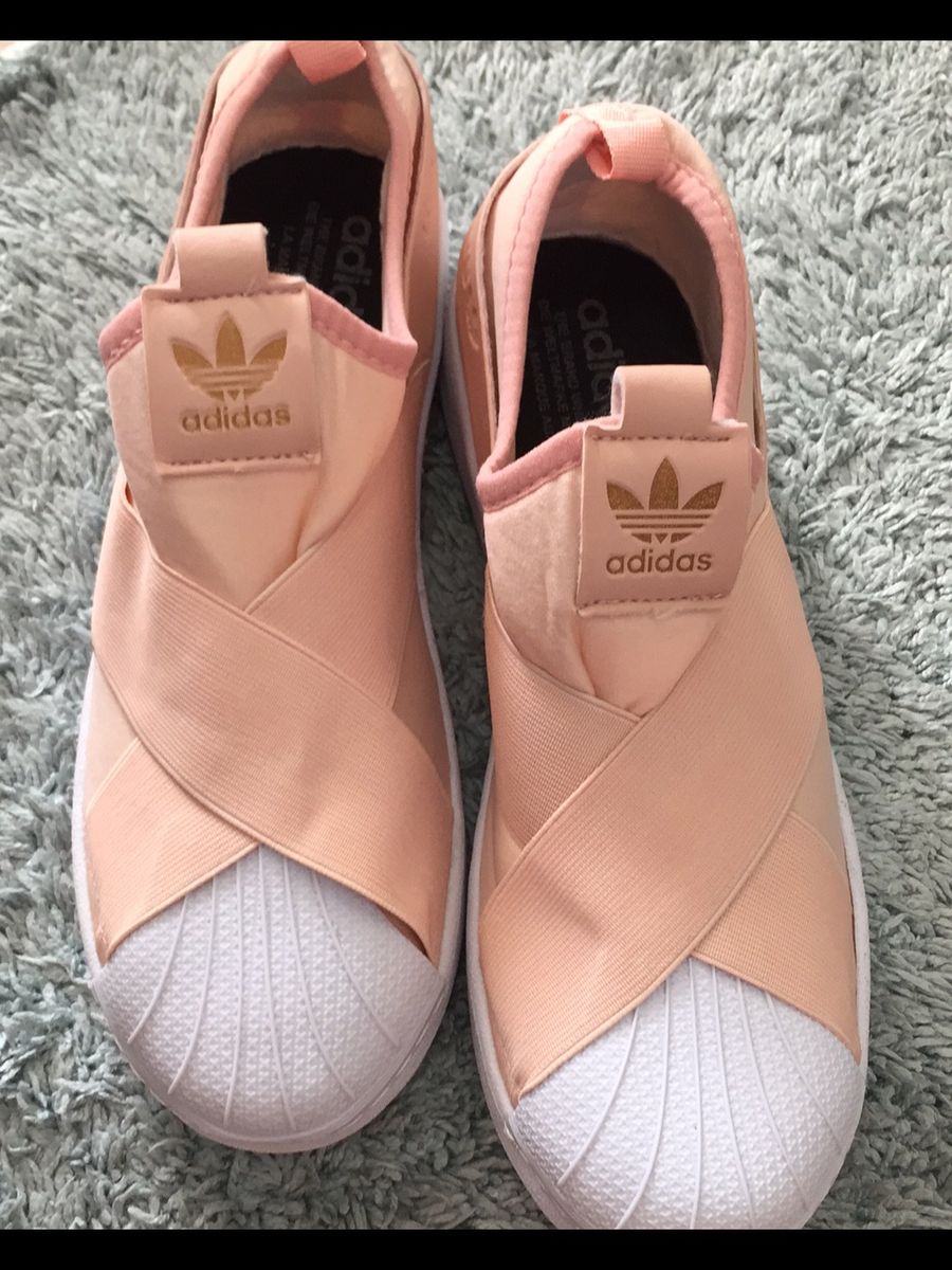 adidas slip on rose