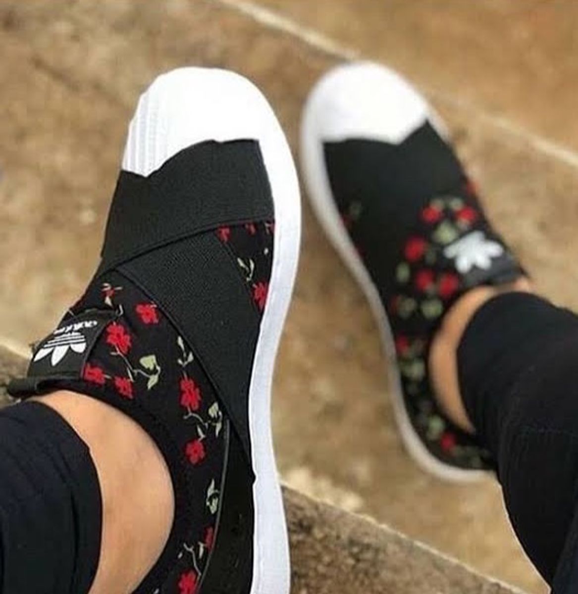 slip on floral adidas