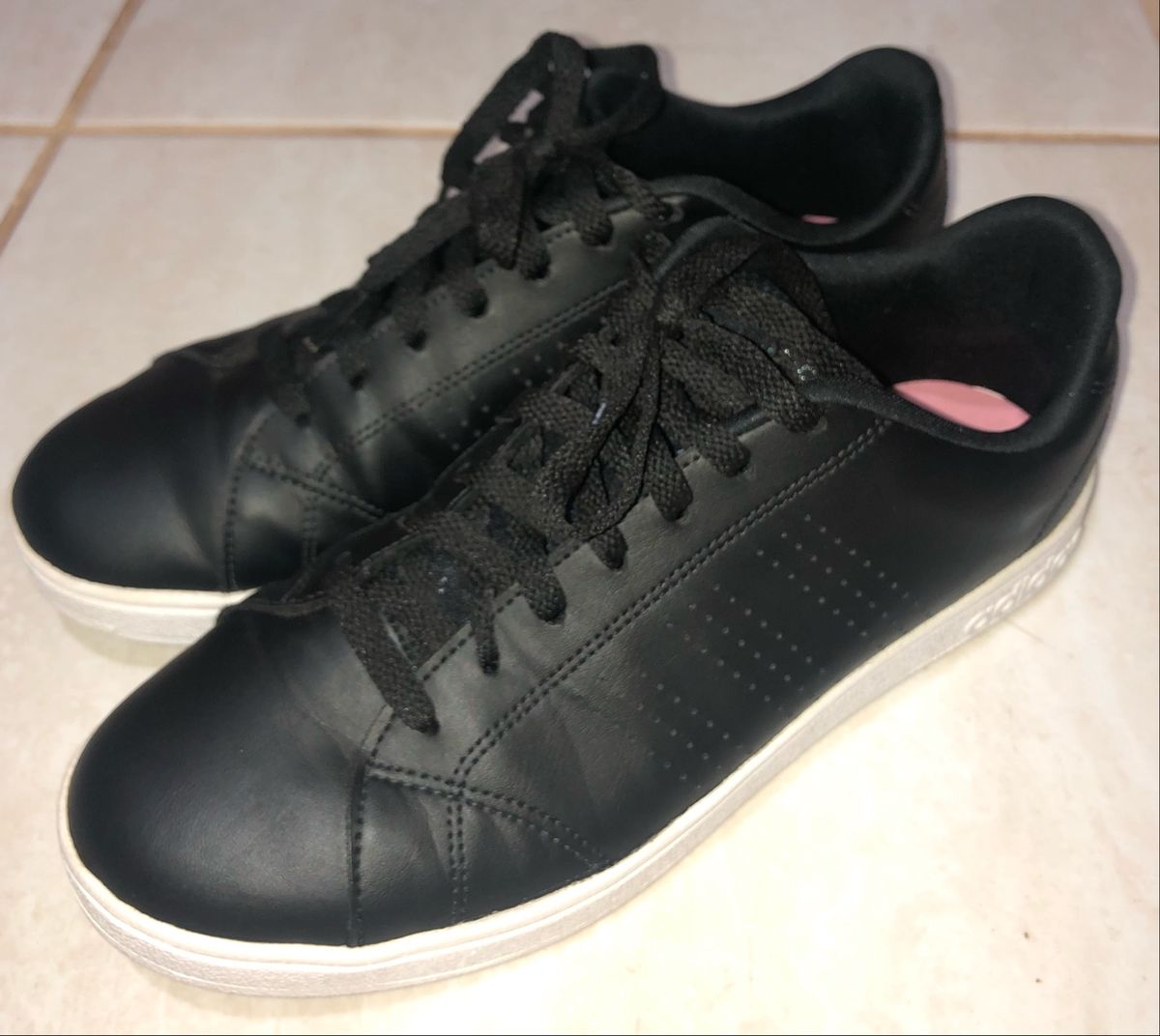 tênis adidas vs advantage feminino preto e branco