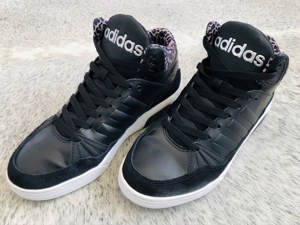 tenis adidas feminino preto cano alto