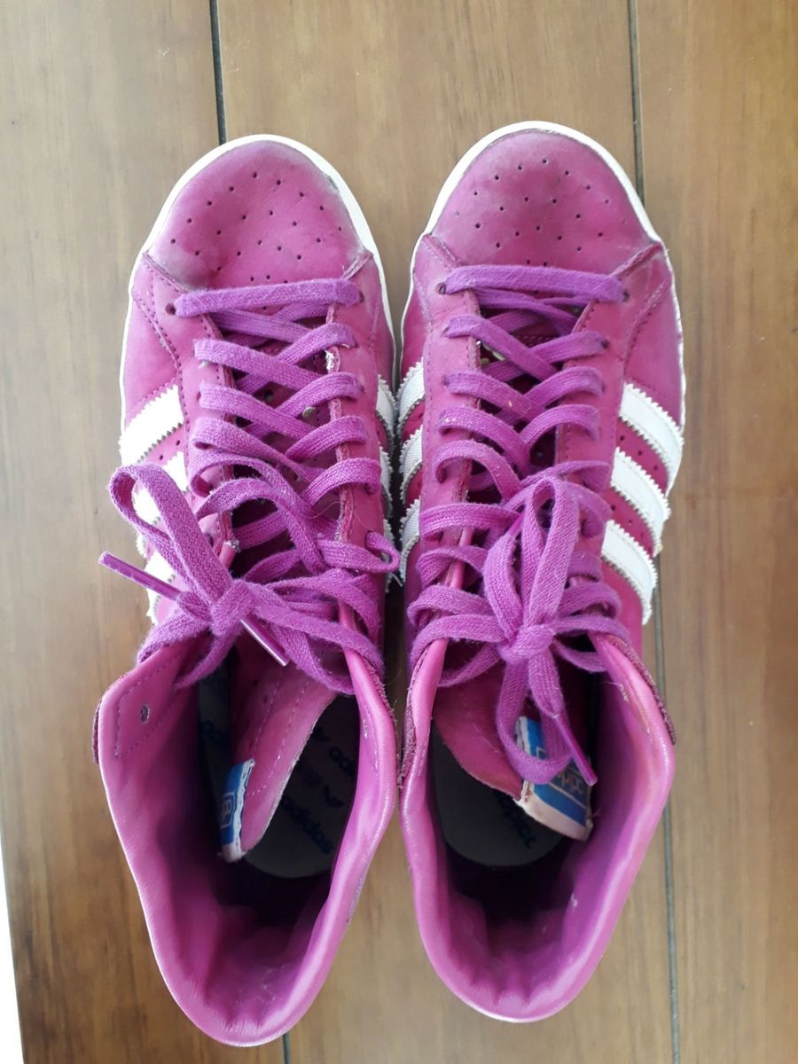 tenis adidas roxo cano alto