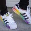 tenis adidas superstar colors spray colorido pichado