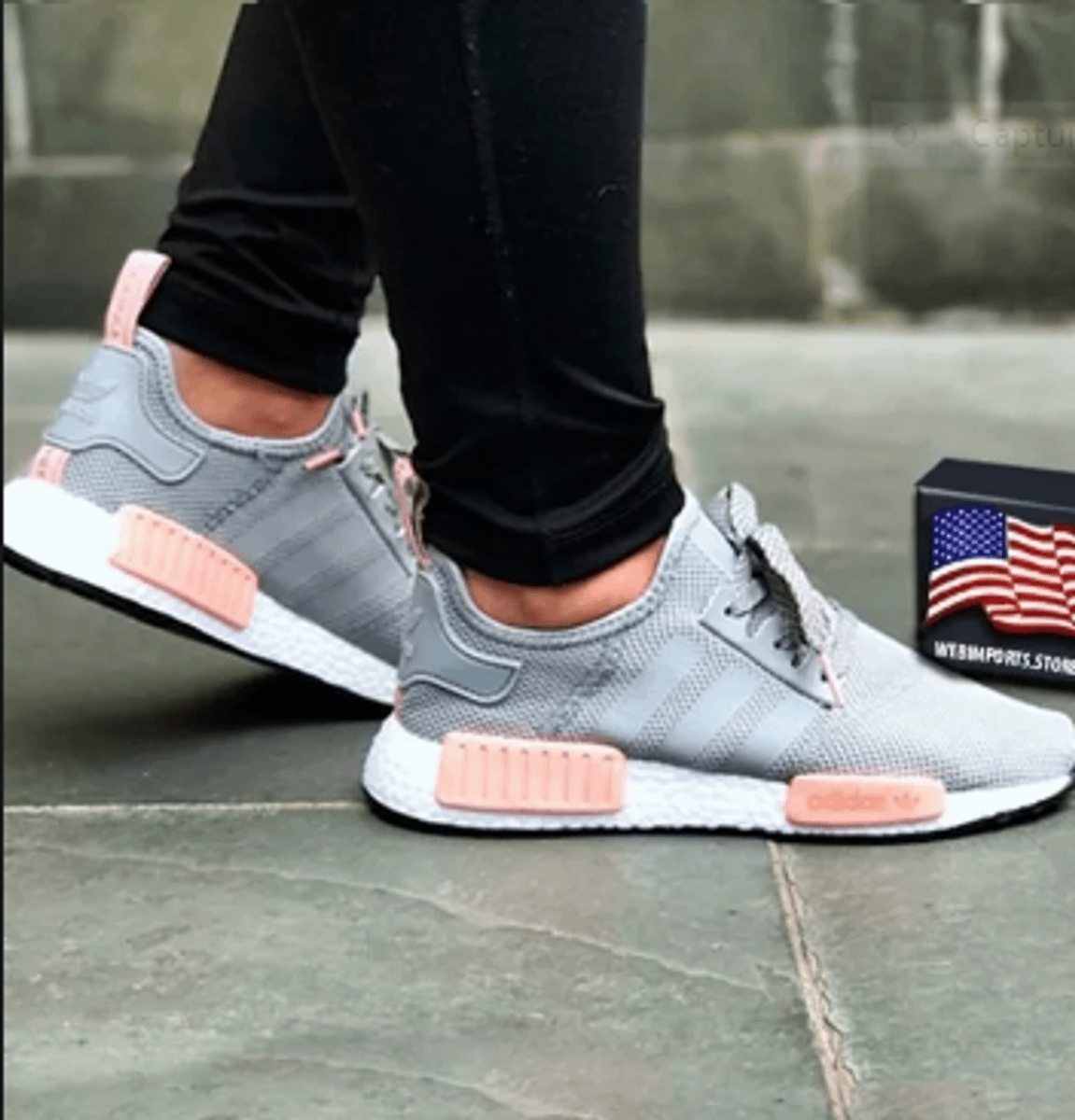 adidas nmd feminino cinza e rosa